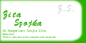 zita szojka business card